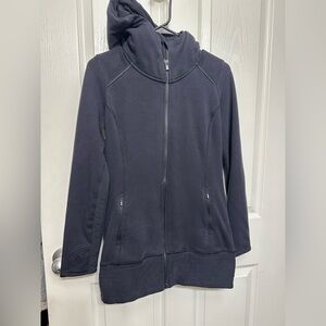 Athleta Black Hooded Utility Jacket XS